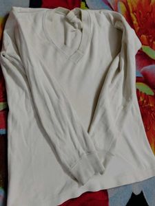 White Long Sleeve warmer