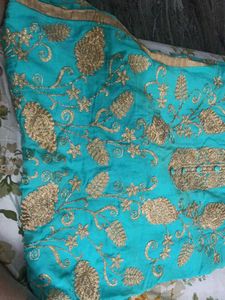 Elegant Blue &amp; Gold Kurta