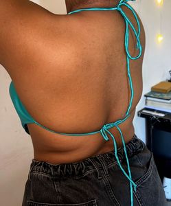 Backless Satin Top