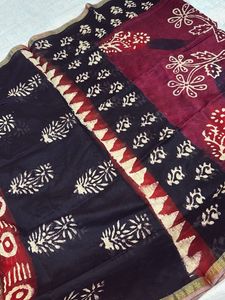 (NEW)Block printed pure cotton dupatta