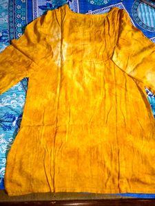 Yellow Embroidered Kurta