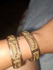 Golden Imitation Bangle Set (1pair)