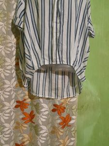 Striped High-Low Shirt