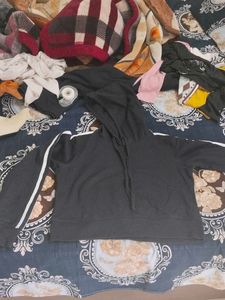Black Crop Hoodie