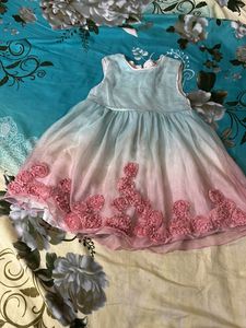 Rainbow Color Baby Frock