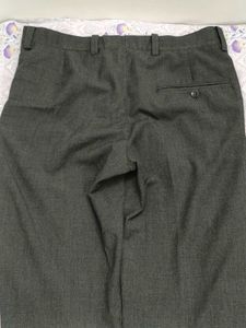 Gray Herringbone Dress Pants