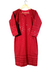 Shiny Red Kurta (Women)