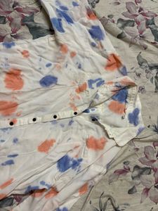 Tie-Dye Button-Up Shirt