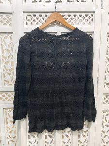 Elegant Crochet Knit Sweater C