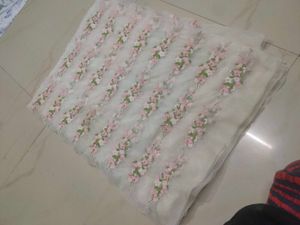 Floral Embroidered Tulle Fabric
