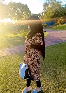 Shein Animalier Front Split Dress