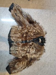 leather and fur cum vintage inspired jacket