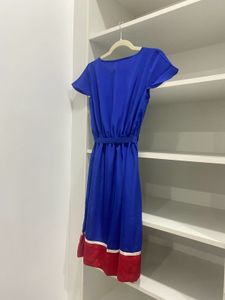 Lara Karen Royal Blue &amp; Red Midi Dress