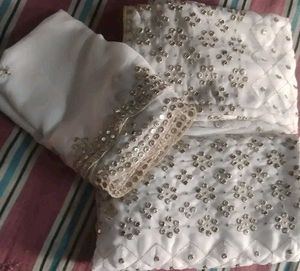 Georgette Embroidered Sharara DressName: Georgett