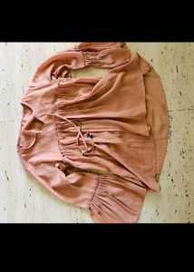 Blush Pink Ruffle Sleeve Top