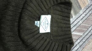 Stylish Olive Green Knit Sweater