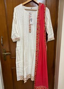 🆕3pc Cotton Sharara Suit Set With Dupatta