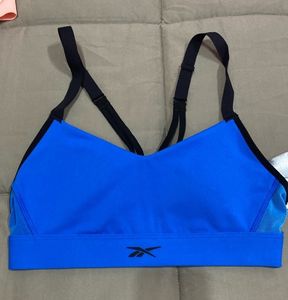 REEBOKWomen Sports Lightly Padded Bra (Blue)