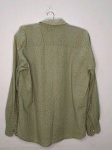 Green Patterned Casual Shirt
