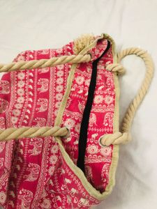 Elephant Print Tote Bag