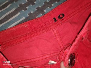 pretty red velvet jeans.