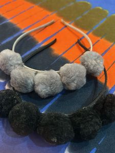Pom Headbands - Black &amp; Gra