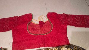 Red Embroidered Blouse