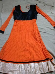 orange kurta set