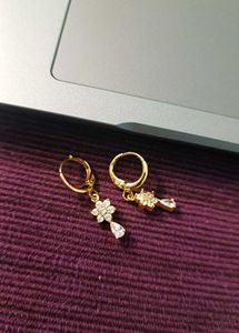 Butterfly Stud &amp; Looped Hanging Earrings