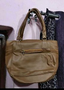 Brown Quilted handbag Big Size