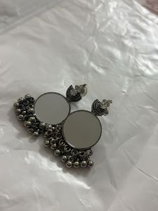 Mirror Jhumka Earrings