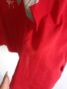 Red Graphic Print Tee