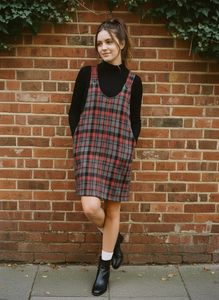 Plaid Pinafore Dress