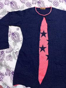 Bluepink Starry Woolen Bodycon Dress 👗✨