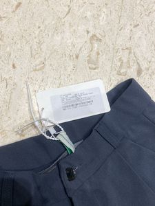 charcoal grey pleated parallel trousers