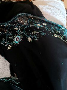 Embroidery Black Saree