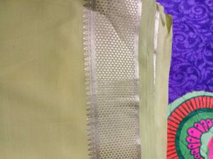 ✨New Green Saree with Gold Border✨