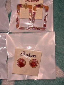 Set of 4 Resin Earrings