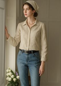 Lace Button-Up Shirt