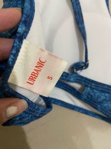 urbanic Blue Textured Bikini Set