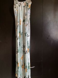 Floral Satin Lace Nightdress – Soft Mint Green