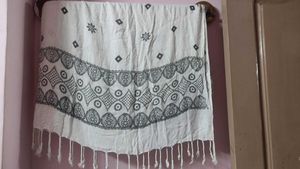 3 Black And White Scarf Stole