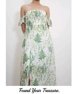Green Fern Print Dress