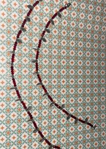 Leaf Ankle Bracelets - Red Beaded