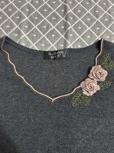 Floral Embroidered Long Sleeve Top