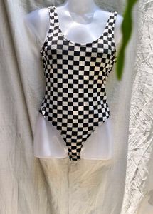 I. Checkered Bodysuit