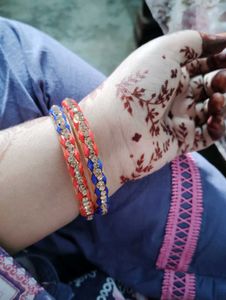 Colorful Beaded Bangles Set