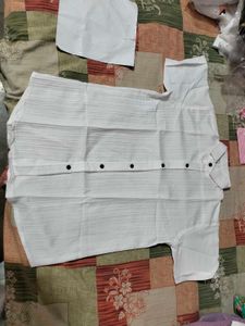 White Striped Button-Down Shirt