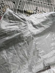 White And Grey 3 Piece Kurti Set