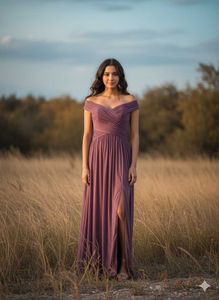 Elegant Mauve Maxi Dress